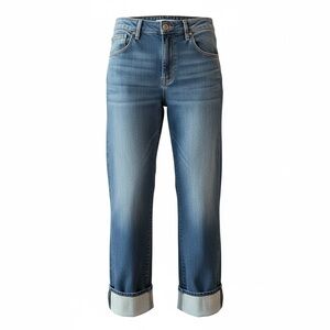 NWT Fidelity Women's "Ziggy" Wide Leg Cuff Jeans